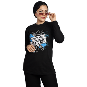 تي شيرت مطبوع اسود