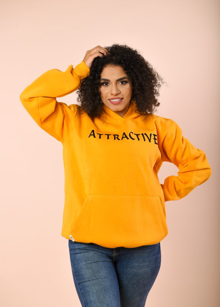 ⁦هودي سويت شيرت اوفر سايز اصفر (Attractive)⁩ - الصورة ⁦5⁩