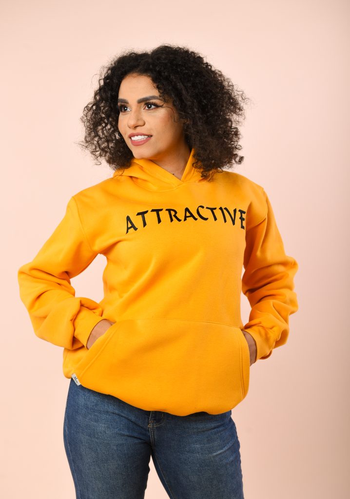 ⁦هودي سويت شيرت اوفر سايز اصفر (Attractive)⁩ - الصورة ⁦4⁩