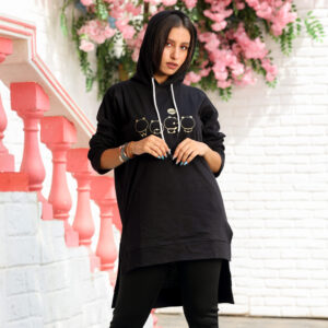 هودي اوفرسايز بكابيتشو و جيوب اسود