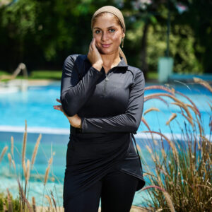 Burkini Swimsuit Black 2